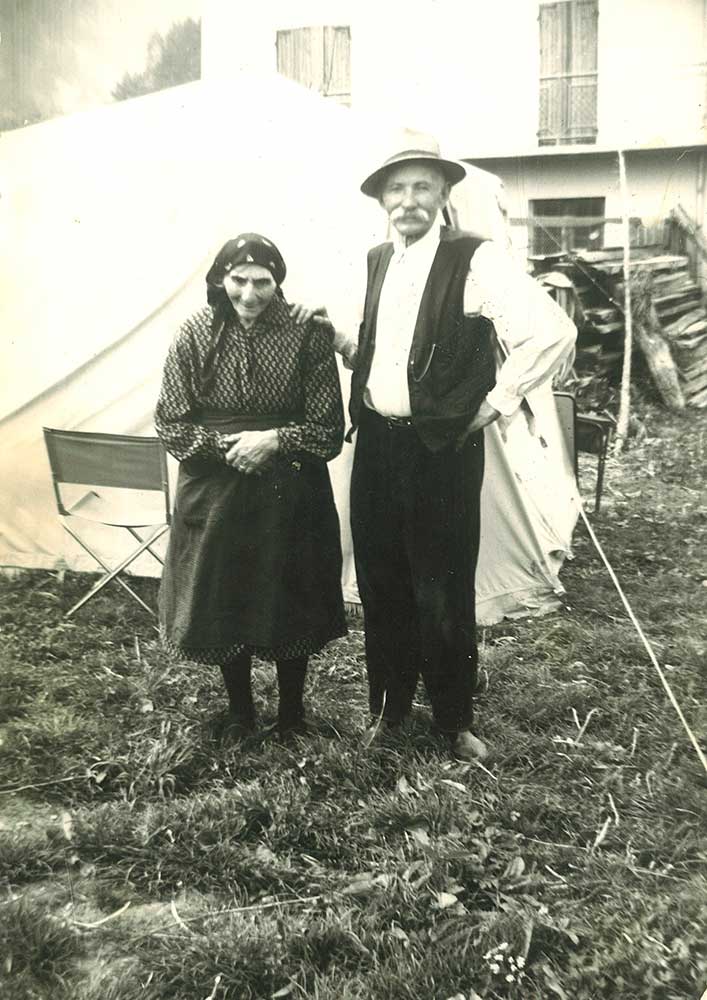 Vincent Berguet e sua moglie ad Arcesaz. Collezione Berguet